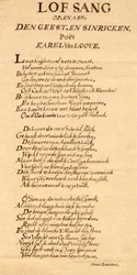 Song of praise for and to the ingenious poet Karel Verloove