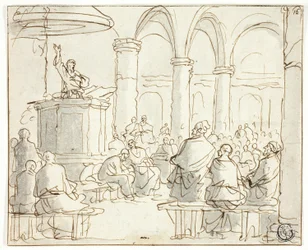 Man Preaching to Congregation