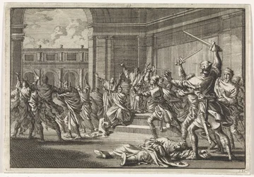 Riot and Fighting in the Temple at Jerusalem