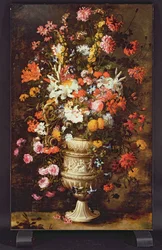 Flowers in a Figured Vase