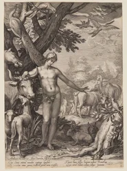 Adam Naming the Animals, from History of the First Parents of Man