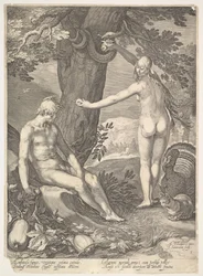 Eve Giving Adam the Forbidden Fruit