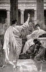Vinicius Facing Petronius, c.1900-20 (Illustration)