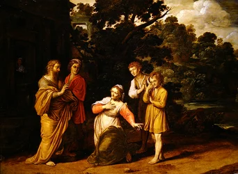 The Shunammite Woman Asking Elisha to Awaken Her Dead Son
