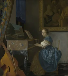 Young Woman Seated at a Virginal, c. 1670-72