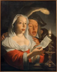 Singing Couple by Candlelight
