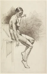 Study of Seated Female Nude