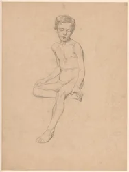 Seated Nude Boy