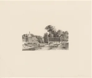 View of a Castle and the Bleaching of the Linen
