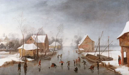 A Winter River Landscape