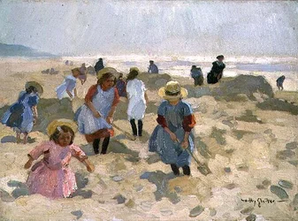 Children playing on the beach