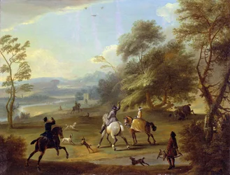 A Hawking Party, c.1690