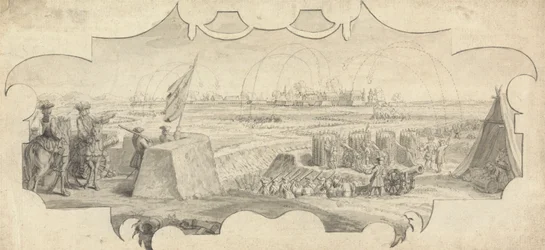An Officer upon a Rampart Directing the Bombardment of a Distant Town