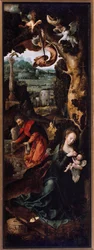 Triptych of the Adoration of the Magi, Nativity and Rest During the Flight to Egypt (detail)