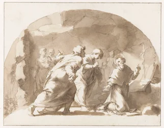 Saint Gregory (?) in a Cave