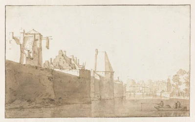 View of the City Wall of Leiden