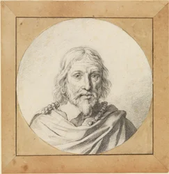 Bust Portrait of an Old Man from the Front (in a roundel)