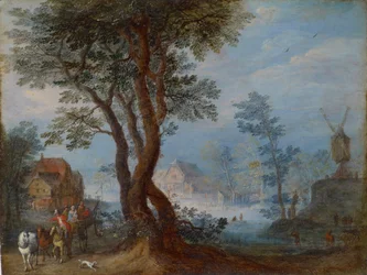 Village Landscape with Figures