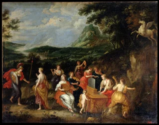 Pallas Athena and Muses