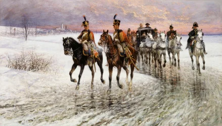 Napoleon Retreating from Moscow