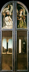 The Ghent Altarpiece. Adoration of the Mystic Lamb: Arched Window with a View