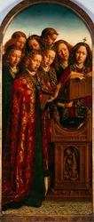 The Ghent Altarpiece. Adoration of the Mystic Lamb: Singing Angels