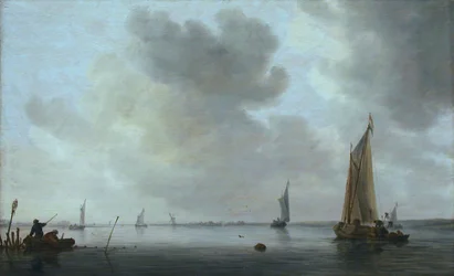 Fishing Boats off an Estuary