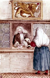Pawnshop. Mount of Piety in Venice