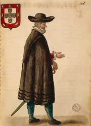 Portuguese ambassador, from Gli Abiti de Veneziani, illustrated book of costumes