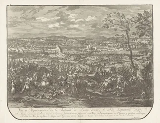 Battle of Senta, 1697 (Vue et representation de la bataille de Zenta, donnée le 11 de Septembre 1697)