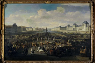 Louis XIV approaching the Pont Neuf, Paris