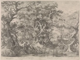 John the Baptist praying in a marsh landscape
