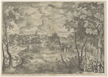 Landscape with Christ Casting Out a Demon from a Mute Man