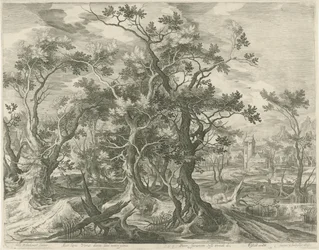 Landscape with a Prophet from Judah Torn by a Lion