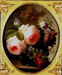 Roses and Other Flowers in a Vase