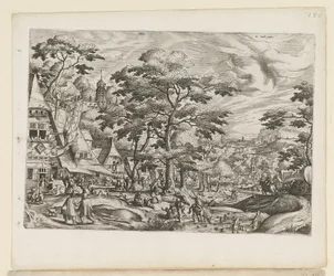 Landscape with Village Scene