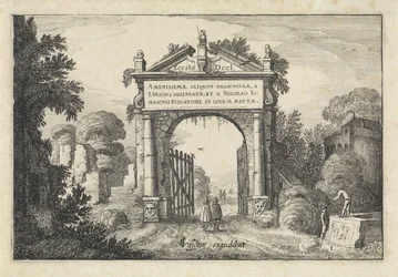 Figures by a Gate in a Landscape (Landschappen, Amenissimae aliquot requculae)