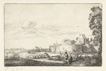 Landscape with the Zijlpoort in Haarlem (series title: Landscapes, Amenissimae Aliquot Requculae)