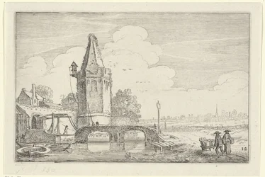 Landscape with a Tower and a Bridge over the River Niers (Landscapes series)