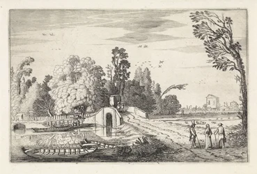 River Landscape with a Stone Bridge