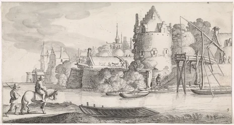 City by a River (series title: Playsante lantschappen ende vermakelycke gesichten)