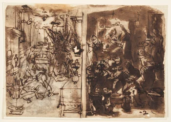 Annunciation (left); Birth of the Virgin (right)