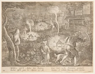 Catching Night Moths, plate 25 from the Venationes Ferarum, Avium, Piscium series