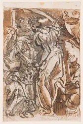 Recto: Judith with Head of Holofernes; Verso: Preliminary Design for Title Plate of the Seven Planets Print Series
