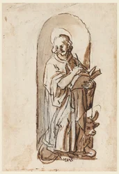 Saint Luke in a Niche