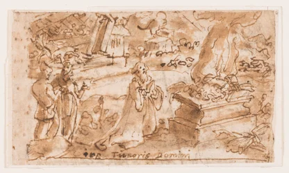 The Sacrifice of Job, preliminary design for "Spiritus Timoris Domini" (The Gift of the Fear of the Lord), plate 7 in "The Seven Gifts of the Holy Spirit" print series