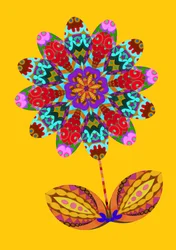 Flower Cutout on Yellow, 2020
