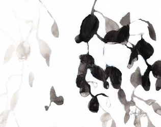 Leaves in Black and White, c. 2018