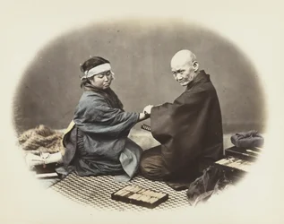 Japanese man and woman in traditional dress