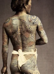 Man with Traditional Japanese Irezumi Tattoo, c.1880